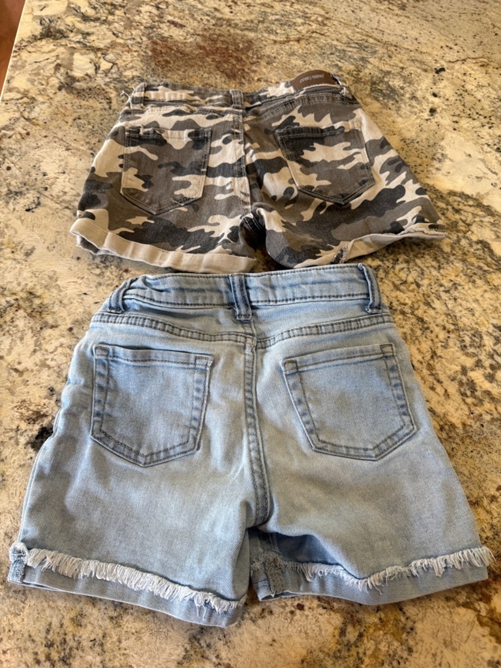 Cat & Jack Camo Roll-Hem and Light Wash Denim Shorts - Picture 2 of 2